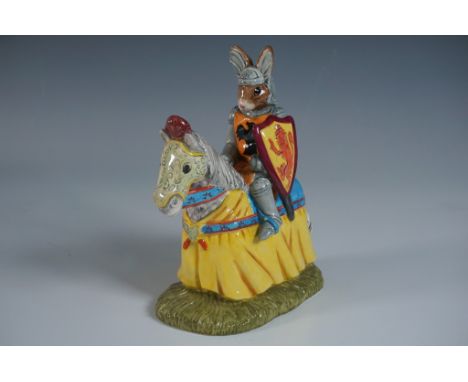 Hand-painted Royal Doulton Bunnykins figurine titled Sir Lancelot, part of The Arthurian Legend Collection. Model DB301, intr