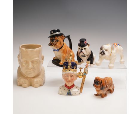 This eclectic 6-piece lot features British-themed collectibles, including a Parliament Heritage Collection Herbert Hoover Lim