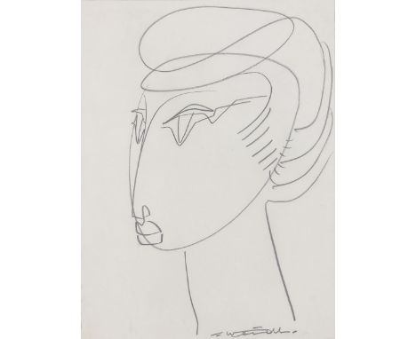 Seff Weidl1915 Eger - 1972 Inning am Ammersee - Kopf einer Frau - Kohle/Papier. 48x 35,8 cm. Sign. r. u.: S Weidl. Das Blatt 