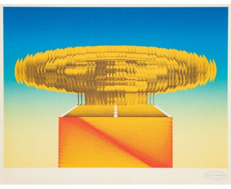 Rudolf Hausner1914 Wien - 1995 Mödling - "Adam, warum zitterst du?" - Farblithografie/Papier. 43 x 60 cm, 50 x 65 cm. Stempel