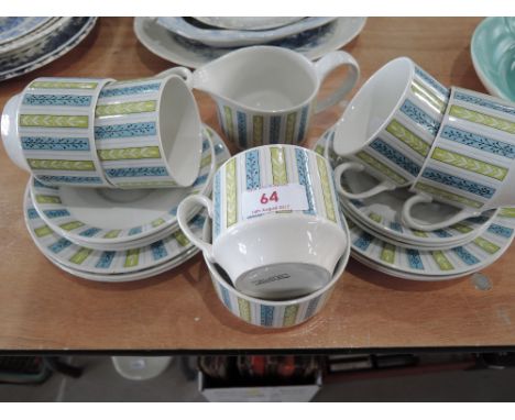 A Staffordshire 'Midwinter' part tea service (19 pieces approx)