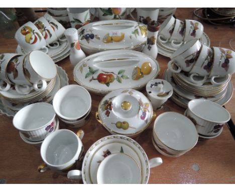 A part Royal Worcester 'Evesham' tea/coffee service and various tableware etc (70 pieces approx)
