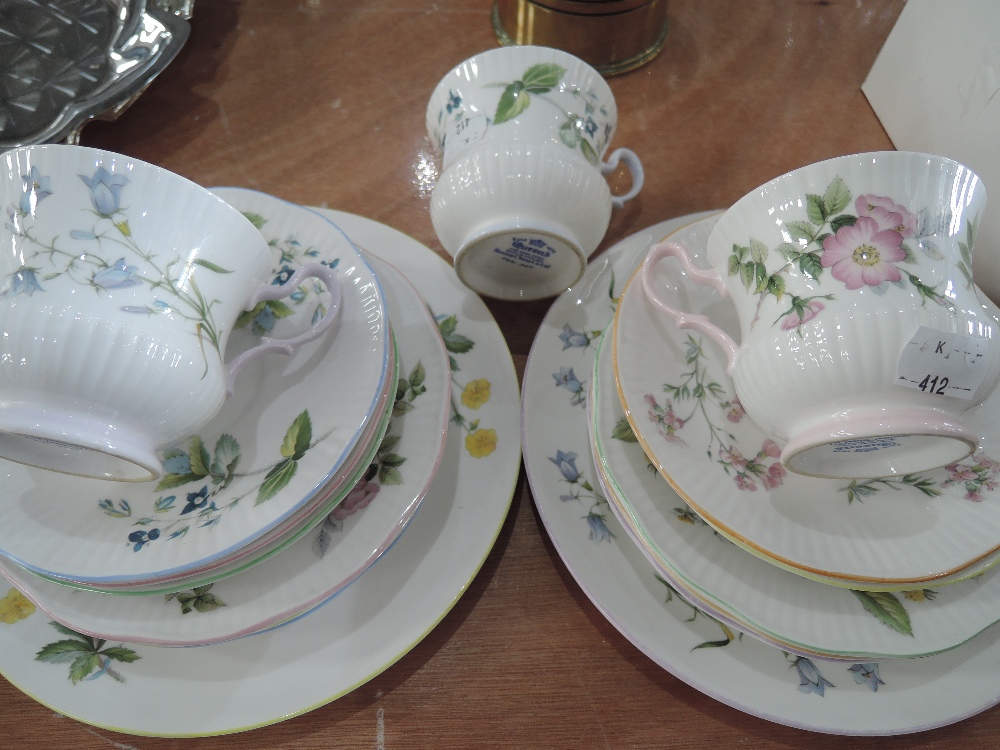 A selection of Queens cups, saucers and plates