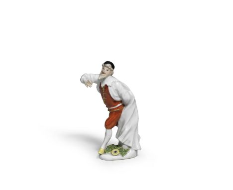A Meissen figure of Pantalone from the Duke of Weissenfels series, circa 1745Modelled by Peter Reinicke and J.J. Kaendler, we