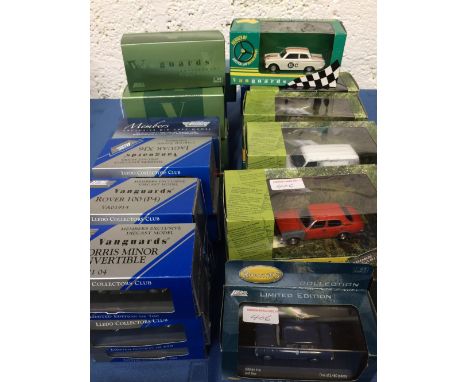 Qty of various Vanguards toy model cars, Anniversary collection & Members Exclusive models in original boxes