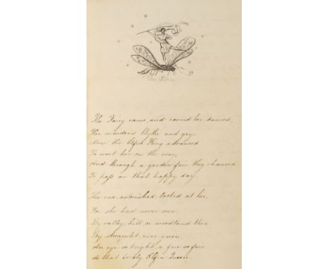 [Manuscript Poetry]. Four volumes of manuscript poetry, 19th century, comprising: 1. 'Elfe. No. 1, February, 1838', including