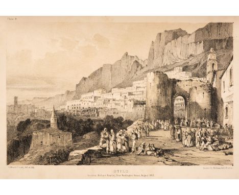 Lear (Edward). Journals of a Landscape Painter in Calabria, 1st edition, London: Richard Bentley, 1852, half-title, 2 single-