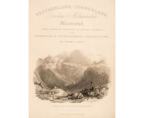 Allom (Thomas &amp; others, illustrators). Westmorland, Cumberland, Durham, and Northumberland, Illustrated ..., with Descrip