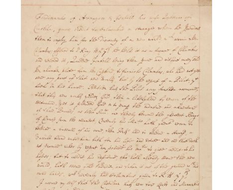 * West Indies. Manuscript application for funds and assistance in promoting a voyage to the West Indies, mid 18th century, fi