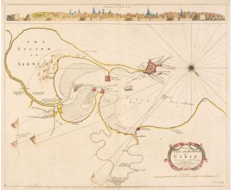 Sea Charts. Mount (R.), The City and Harbour of Cadiz by an officer of the Fleet..., [and] A Chart of the Sea Coasts of Algra