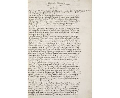 Trussell (John, 1575-1648). A manuscript transcription of extracts from John Trussell's Continuation of the Collection of the