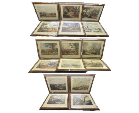 After William Samuel Howitt (British 1756-1822): Gentlemen Hunting, large collection of 20th century prints including 'Grouse