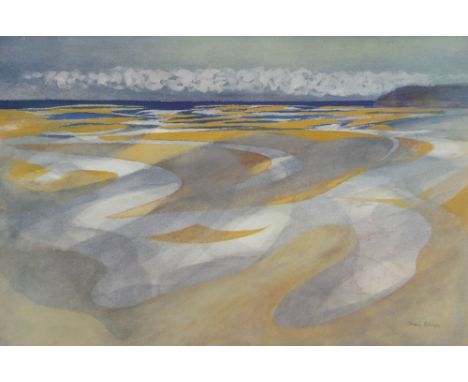 JOHN ELWYN limited edition (237/300) lithograph - Laugharne Estuary from Dylan Thomas' Boathouse, signed, 42 x 60cms (unframe
