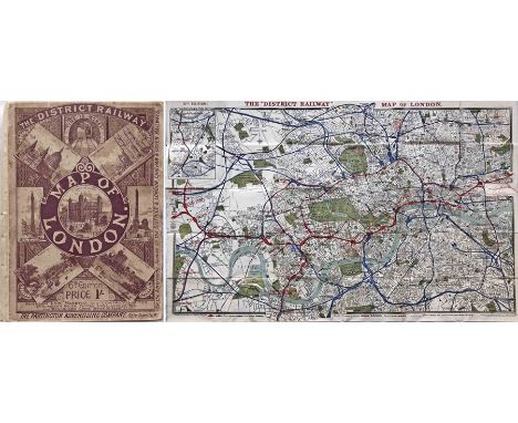 The "District Railway MAP of London', 6th edition, circa 1903. The 3rd issue of this edition. An inset states that the 'New R