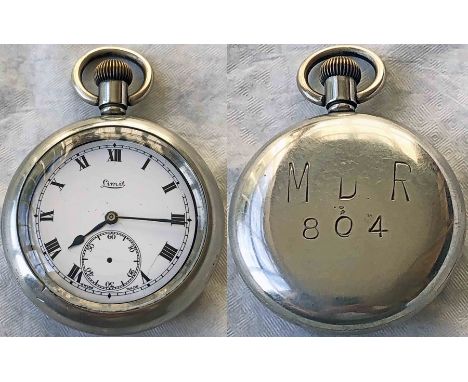 Early 20th century Metropolitan District Railway (today's District Line) POCKET WATCH engraved 'M D R 804' as issued to guard