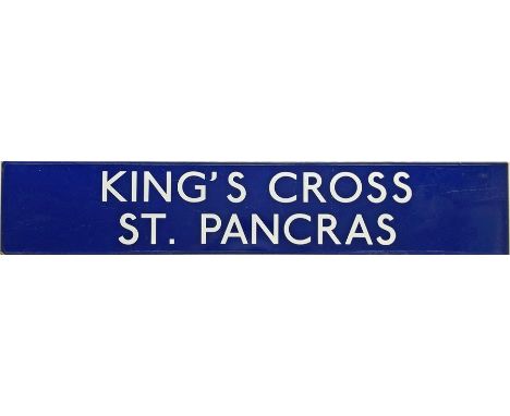 London Underground enamel PLATFORM SIGN from King's Cross St Pancras Station, the Underground's most-used station, served by 