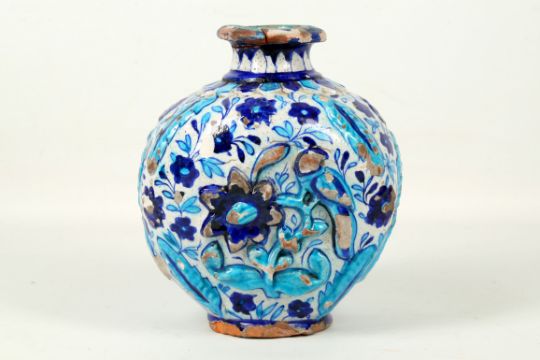 A Multon Glazed Pottery Bottle Vase Pakistan Late 19th Century A