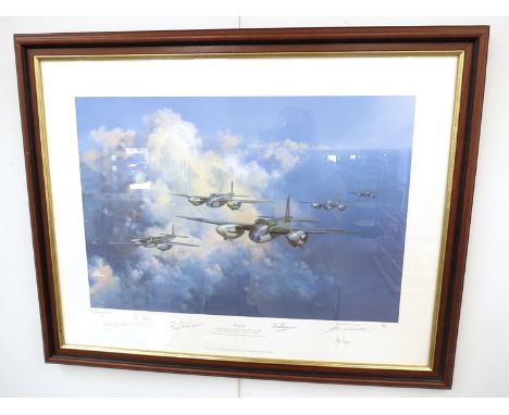 A limited edition print after Frank Wootton, "Mosquito", multiple signatures, 656/850, framed and glazed 