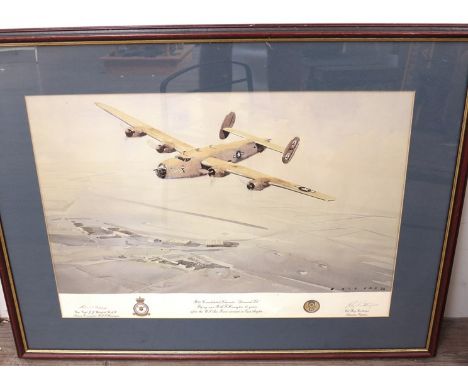 A print of a B24 Liberator, signed, together with a limited edition print of a Tornado, 20/1000 (2)