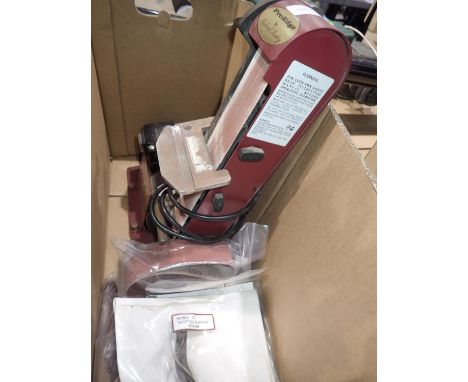 ProEdge the ultimate sharpening system for turning tools with spare belts. All electrical items in this lot have been PAT tes