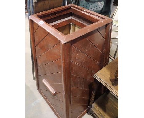 Teak garden planter, H: 90 cm. Not available for in-house P&amp;P 