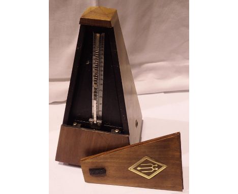 Walnut cased metronome. Not available for in-house P&amp;P 