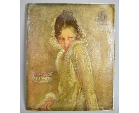 A Vintage Textured Advertising Print for Stretton Table Waters. 34.5x42cms