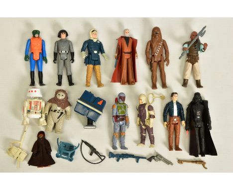 A QUANTITY OF UNBOXED AND ASSORTED VINTAGE STAR WARS ACTION FIGURES, mixture  of 1970's GMFG and early  1980's LFL marked iss