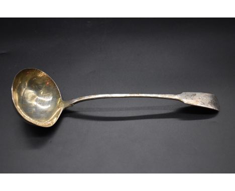 A Victorian silver fiddle pattern soup ladle, by Charles Shaw, London 1845, 244g. 