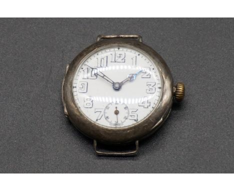 An early Rolex silver manual wind wristwatch,&nbsp;34mm,&nbsp;import mark London 1916. 