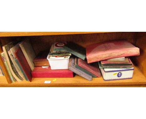 Pictures, souvenir books, Ogdens Cigarette Cards albums, Beethoven Stories, etc. (1 shelf)