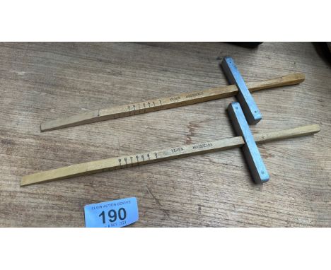  Sale Item:    2 CUSTOMS &amp; EXCISE MEASURING STICKS  Vat Status:   No Vat   Buyers Premium:  This lot is subject to a Buye