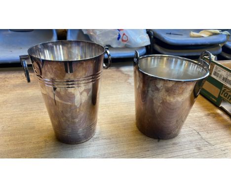  Sale Item:    2 CHAMPAGNE ICE BUCKETS   Vat Status:   No Vat   Buyers Premium:  This lot is subject to a Buyers Premium of 1