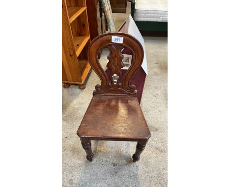 Sale Item:    OAK HALL CHAIR (AF)   Vat Status:   No Vat   Buyers Premium:  This lot is subject to a Buyers Premium of 17.5%