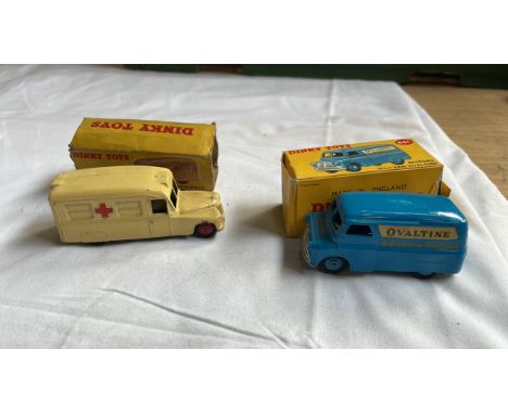  Sale Item:    DINKY DAIMLER AMBULANCE &amp; 481 BEDFORD 10CWT VAN OVALTINE  Vat Status:   No Vat   Buyers Premium:  This lot