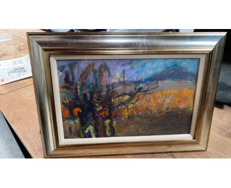  Sale Item:    OIL ON BOARD SUNSET TINTO ANDY CROSS  Vat Status:   No Vat   Buyers Premium:  This lot is subject to a Buyers 