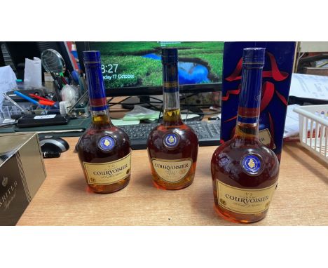  Sale Item:    BOX 3 x 70CL COURVOISIER COGNAC 40% VOL  Vat Status:   No Vat   Buyers Premium:  This lot is subject to a Buye