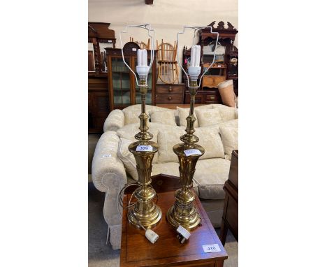  Sale Item:    2 BRASS TABLE LAMPS   Vat Status:   No Vat   Buyers Premium:  This lot is subject to a Buyers Premium of 17.5%