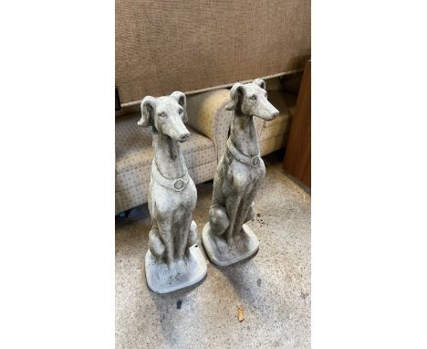  Sale Item:    2 CONCRETE DOG ORNAMENTS(AF)   Vat Status:   No Vat   Buyers Premium:  This lot is subject to a Buyers Premium