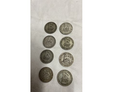  Sale Item:    8x 1 SHILLINGS- 1902 1916 1927 1930 1931 1934  Vat Status:   No Vat   Buyers Premium:  This lot is subject to 