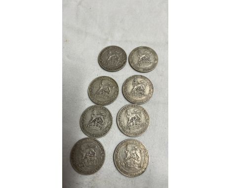  Sale Item:    8 x 1 SHILLINGS- 1902 1904 1906 1907 1908 1909 1910 1914  Vat Status:   No Vat   Buyers Premium:  This lot is 