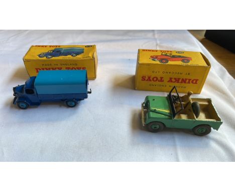  Sale Item:    DINKY 340 LAND ROVER 27D &amp; 413 AUSTIN COVERED WAGON 30S  Vat Status:   No Vat   Buyers Premium:  This lot 