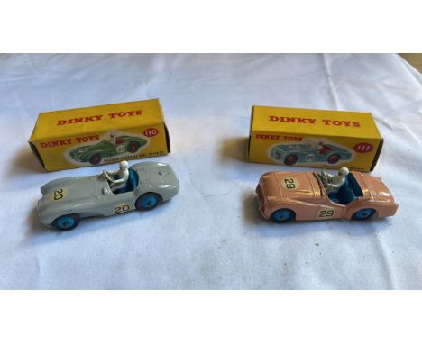  Sale Item:    DINKY 110 AUSTIN MARTIN DB3 SPORTS &amp; 111 TRIUMPH TR2 SPORTS  Vat Status:   No Vat   Buyers Premium:  This 