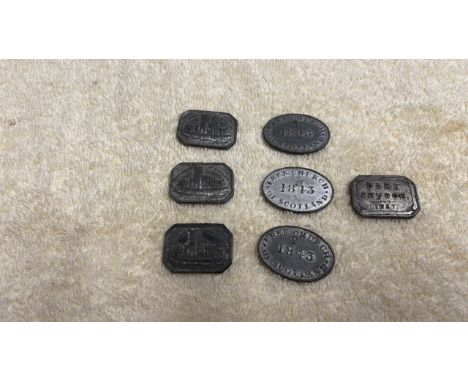  Sale Item:    7 CHURCH TOKENS   Vat Status:   No Vat   Buyers Premium:  This lot is subject to a Buyers Premium of 17.5% + V