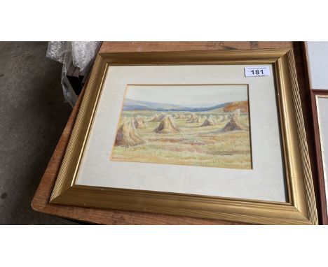  Sale Item:    W C PAINTING BY DOROTHY BROWN HARVEST SCENE  Vat Status:   No Vat   Buyers Premium:  This lot is subject to a 