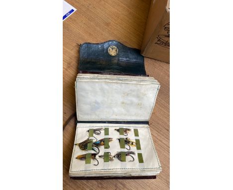  Sale Item:    HARDY BROS. FLY BOX &amp; WALLET OF FLIES (AF)  Vat Status:   No Vat   Buyers Premium:  This lot is subject to
