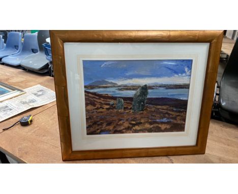  Sale Item:    OIL PAINTING STANDING STONES NORTH UIST BILL SMITH  Vat Status:   No Vat   Buyers Premium:  This lot is subjec