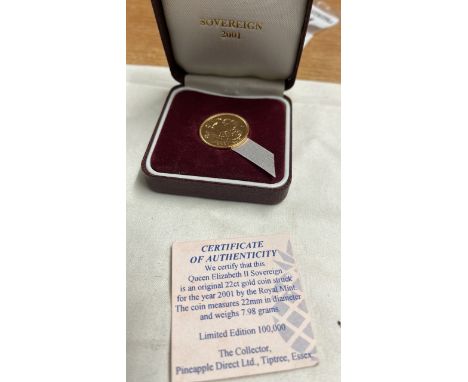  Sale Item:    2001 FULL SOVEREIGN   Vat Status:   No Vat   Buyers Premium:  This lot is subject to a Buyers Premium of 17.5%