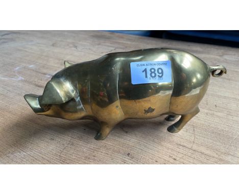  Sale Item:    BRASS PIGGY BANK   Vat Status:   No Vat   Buyers Premium:  This lot is subject to a Buyers Premium of 17.5% + 
