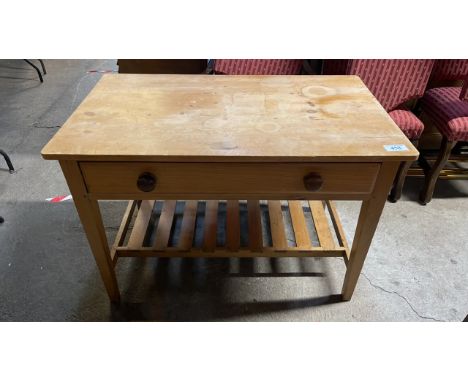  Sale Item:    PINE WORKS TABLE (AF)   Vat Status:   No Vat   Buyers Premium:  This lot is subject to a Buyers Premium of 17.